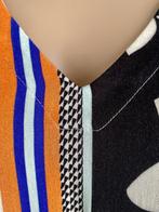 J199 Habella maat 42=L jurk jurkje blauw/zwart/beige/oranje, Habella, Beige, Maat 42/44 (L), Ophalen of Verzenden