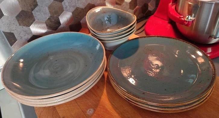 Steelite Craft serviesset 12 delig Blauw, Huis en Inrichting, Keuken | Servies, Nieuw, Bord(en), Overige stijlen, Keramiek, Ophalen of Verzenden