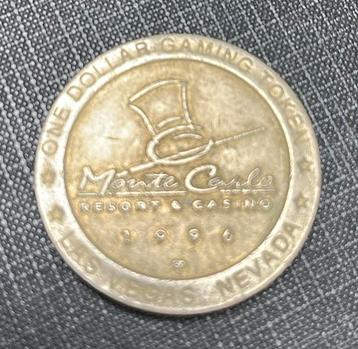 Monte Carlo casino coin one dollar gaming 1996 beschikbaar voor biedingen