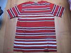 City Life rood - wit - blauw gestreept t-shirt maat L / XL, City Life, Gedragen, Rood, Shirt of Top