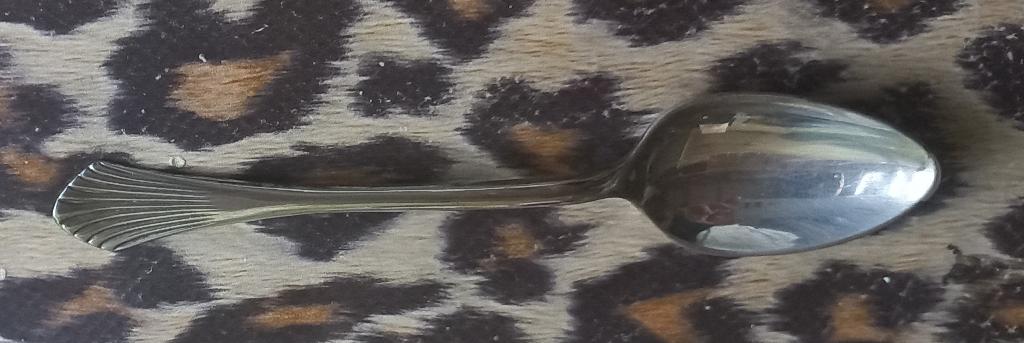 Verzilverde waaier theelepel E.P.N.S., Ophalen of Verzenden, Zo goed als nieuw, Zilver, Los bestek