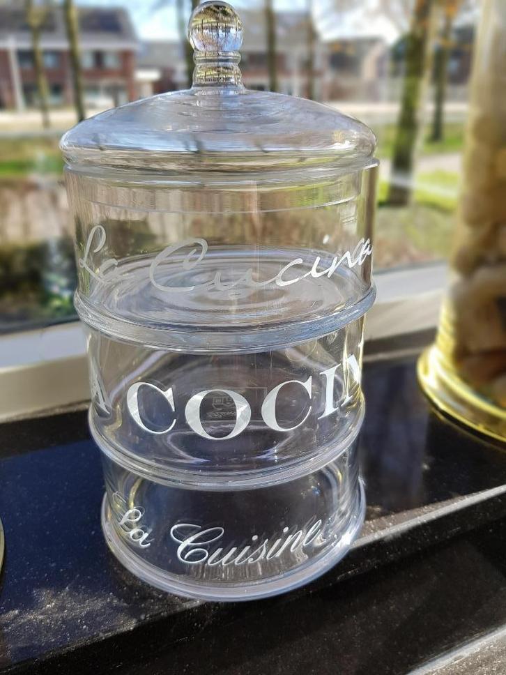 Etagere pot Riviera Maison, voorraadpot 3 lagen, Huis en Inrichting, Woonaccessoires | Etagères, Zo goed als nieuw, Ophalen of Verzenden