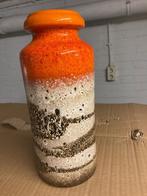 Scheurich Europ-Keramik vaas Fat Lava 70s oranje beige bruin, Ophalen