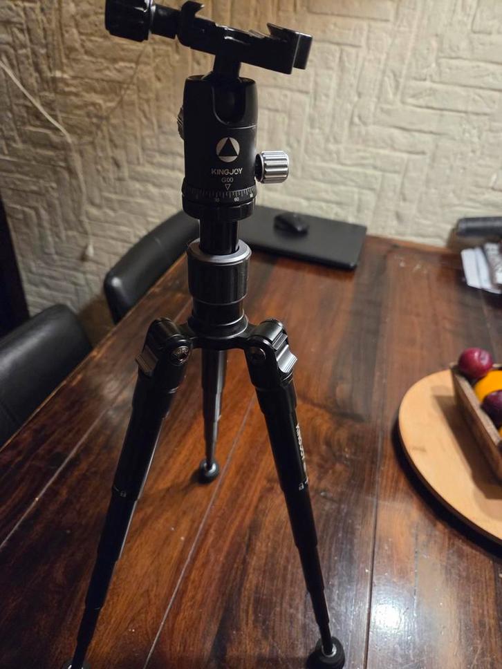 Kingjoygoo Statief - Compact en Stevig!, Audio, Tv en Foto, Fotografie | Statieven en Balhoofden, Zo goed als nieuw, Driepoot