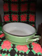 Vintage Emaille grote schaal  Groen grootmoeders tijd, Ophalen of Verzenden