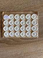 Retro set of white buttons, Verzamelen, Speldjes, Pins en Buttons, Ophalen of Verzenden, Nieuw, Overige onderwerpen, Button