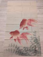 Ohara Koson twee goudvissen katoen, Verzenden, Katoen, 30 tot 200 cm, 120 cm of meer