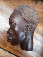 Houten Afrikaans hoofd/Afrikaans hoofd van hout, Ophalen of Verzenden