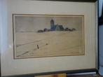 Willem Witjens ( 1884 - 1962 ) - Kerkdorp in de sneeuw, Antiek en Kunst, Ophalen of Verzenden