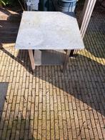 Te koop hardstenen blad tafel 70x70 cm, Tuin en Terras, Ophalen, Rechthoekig, Overige materialen