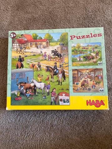 Haba Puzzel Paarden/Manege - 3x48 Stukjes beschikbaar voor biedingen