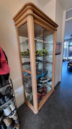 Mooie vitrine kast met verlichting, Huis en Inrichting, Kasten | Vitrinekasten, Ophalen, Eikenhout, Vitrine, 50 tot 100 cm
