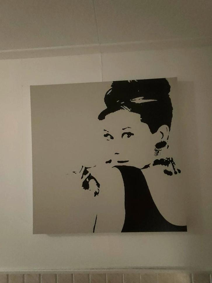 Audrey Hepburn XL canvas IKEA, Antiek en Kunst, Kunst | Schilderijen | Abstract, Ophalen