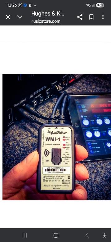 Hughes&Kettner WMI-1 Wireless Midi Interface beschikbaar voor biedingen