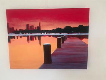 Schilderij Rotterdam stads skyline beschikbaar voor biedingen