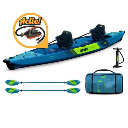 Opblaasbare kajak (MOAI of Jobe) met GRATIS elektrische pomp, Watersport en Boten, Kajaks, Nieuw, 2-persoons, Ophalen of Verzenden
