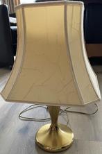 Schemerlamp op messing voet, Huis en Inrichting, Lampen | Tafellampen, Ophalen of Verzenden, Overige materialen, Minder dan 50 cm