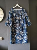 Spijkerjurk XL blauw met bloemen en rits, Kleding | Dames, Blauw, Maat 46/48 (XL) of groter, Ophalen of Verzenden, Zo goed als nieuw