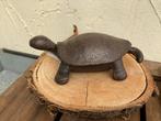 GIETIJZEREN TURTLE ZEESCHILDPAD MET SCHARNIERENDE DEKSELTJE, Dierenbeeld, -, -, Nieuw