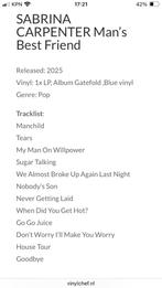 Sabrina Carpenter. Man’s best Friend, Cd's en Dvd's, Vinyl | Pop, Ophalen of Verzenden, 2000 tot heden, Nieuw in verpakking, 12 inch