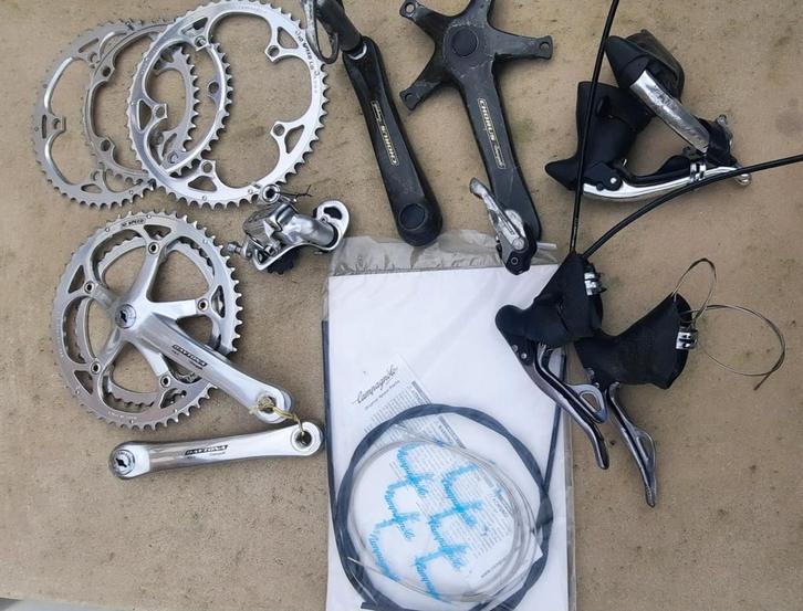 Campagnolo partij, Fietsen en Brommers, Fietsonderdelen, Gebruikt, Racefiets, Crankstel of Pedalen, Ophalen of Verzenden