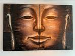 Olieverf Tweeluik Buddha 120 x 80, Huis en Inrichting, Woonaccessoires | Schilderijen, Tekeningen en Foto's, Nieuw, Schilderij