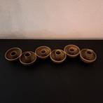 Nieuwe Koperen Kandelaar voor 6 tafelkaarsen, Ophalen, Nieuw, Bruin, Brons of Koper