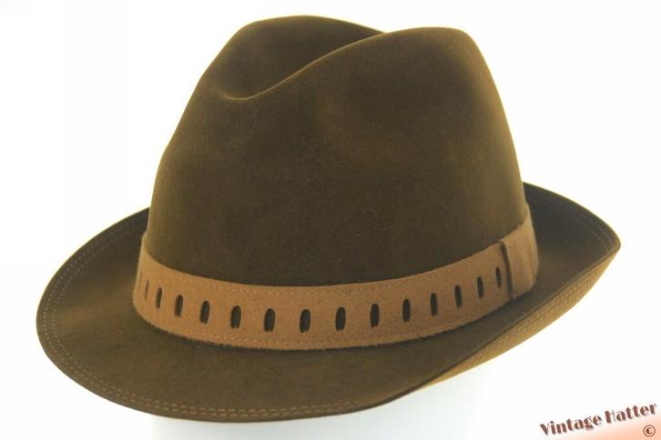 vintage gleufhoed Stanton groen geborsteld vilt 59, Kleding | Heren, Hoeden en Petten, Zo goed als nieuw, Hoed, 58 of 59 cm (L, 7¼ of ⅜ inch)