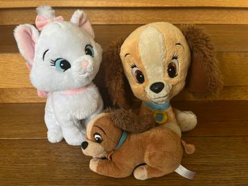 3x Disney Knuffel Marie Aristo Katten en Ladyben de vagebond beschikbaar voor biedingen