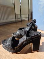 Zwarte zomer hakken, Zwart, Ophalen of Verzenden, Zo goed als nieuw, Schoenen met hoge hakken