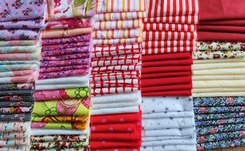 Partij pakket 2 Quilt/ hobbylapjes 100stuks van 10x10cm  beschikbaar voor biedingen