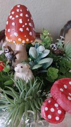 Taxidermie opgezette witte muisjes in glazen appel, Ophalen, Nieuw, Vogel, Opgezet dier