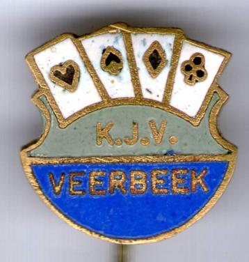 K.J.V. Veerbeek email op koper kaart speldje ( W_118 ) beschikbaar voor biedingen