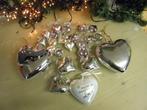 kerstballen glazen hartjes, Ophalen of Verzenden, Zo goed als nieuw