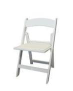 Weddingchair witte Klapstoel resinchair trouwstoel, Ophalen of Verzenden, Nieuw, Versiering, Geboorte of Huwelijk