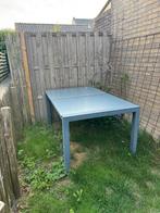Tuintafel met mat glas, Tuin en Terras, Tuintafels, Ophalen of Verzenden, Gebruikt, Rechthoekig, Aluminium