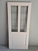 Glas in lood deur (93x211,5) Gebruikt, Ophalen, Gebruikt, Binnendeur, Glas