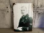 Metalen wandbordje 20x30 cm Waffen-SS soldaat Duitsland WO2, Ophalen of Verzenden, Landmacht, Duitsland, Foto of Poster