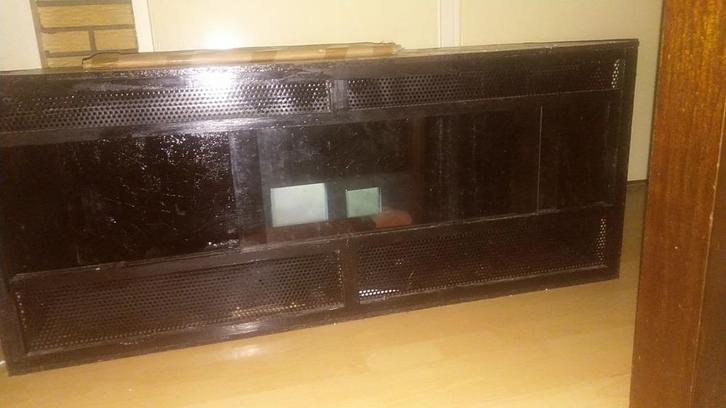 Terrarium 120x50x50 cm bewerkt hout, Dieren en Toebehoren, Reptielen en Amfibieën | Toebehoren, Zo goed als nieuw, Terrarium of Paludarium