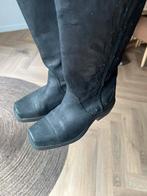 Zgan lederen western / cowboy laarzen zwart mt 38, Kleding | Dames, Schoenen, Ophalen of Verzenden, Zo goed als nieuw, Zwart, Hoge laarzen