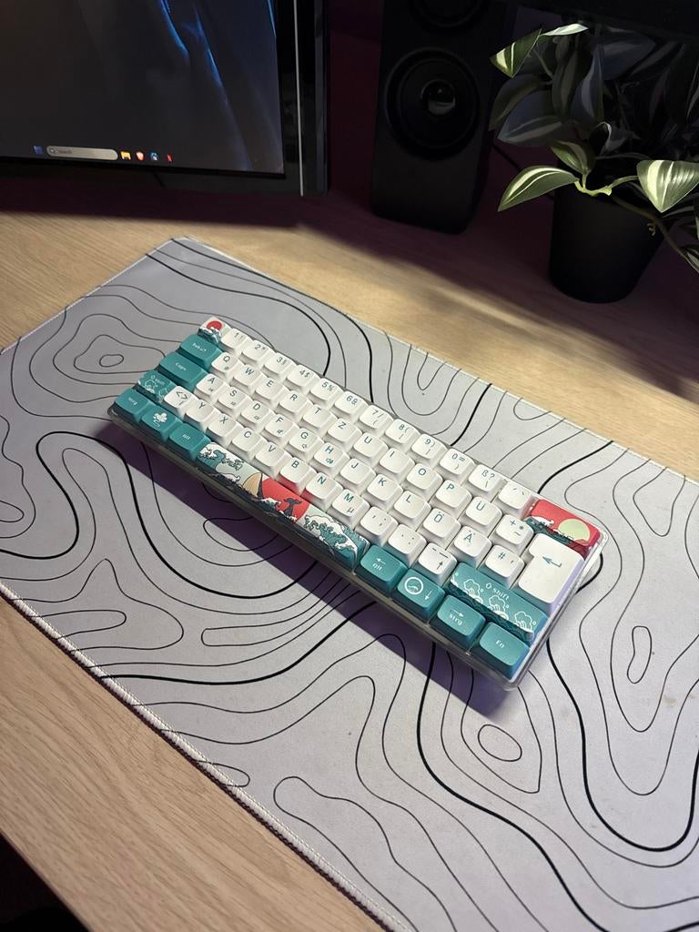 GK61 Gaming Toetsenbord - Rode Switches - DE Layout, Computers en Software, Toetsenborden, Gaming toetsenbord, Nieuw, Ophalen of Verzenden