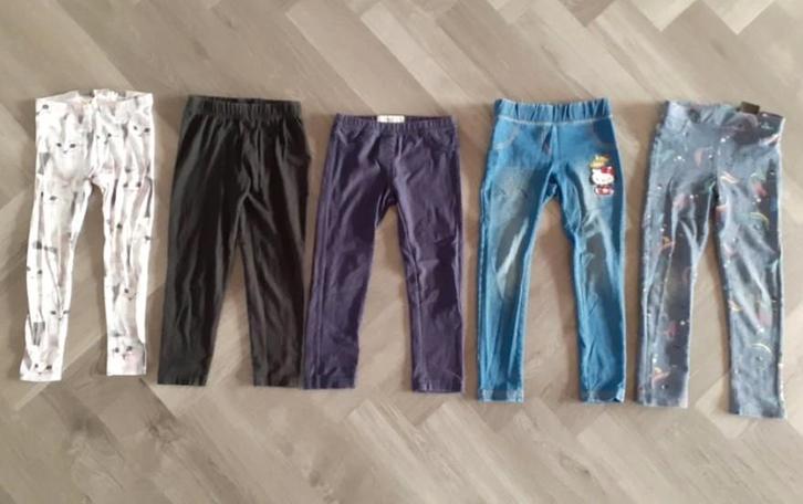 Pakket Leggings 5x, Maat 116, Kinderen en Baby's, Kinderkleding | Maat 116, Gebruikt, Meisje, Broek, Ophalen of Verzenden