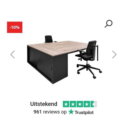 Inofec Werkplek 2 personen, Huis en Inrichting, Bureaus, Zo goed als nieuw, Ophalen