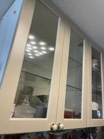 Glazen vitrinekastje Ikea Bodbyn ecru, Huis en Inrichting, Ophalen, 50 tot 100 cm, Minder dan 100 cm, 25 tot 50 cm