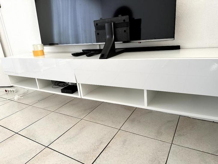 Moderne tv meubels 2 stuks, strak design (1 m breed), Huis en Inrichting, Kasten | Televisiemeubels, Zo goed als nieuw, Minder dan 100 cm
