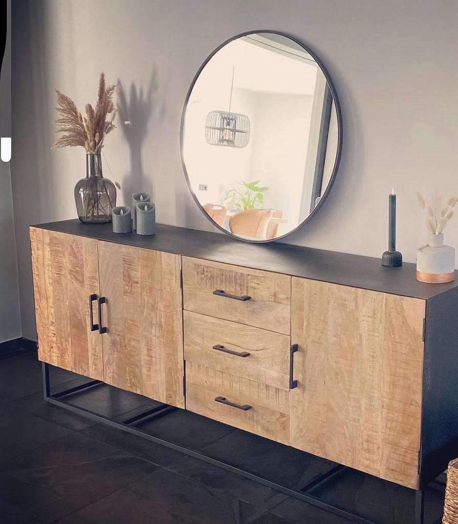 Dressoir metal wood gigameubel., Ophalen, Zo goed als nieuw, 25 tot 50 cm, 50 tot 100 cm