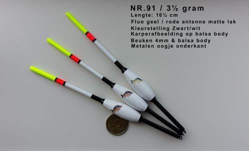 KARPERDOBBER HANDBUILT NR. 91 / 3½ gram, Watersport en Boten, Hengelsport | Karpervissen, Nieuw, Dobber of Lood, Ophalen of Verzenden