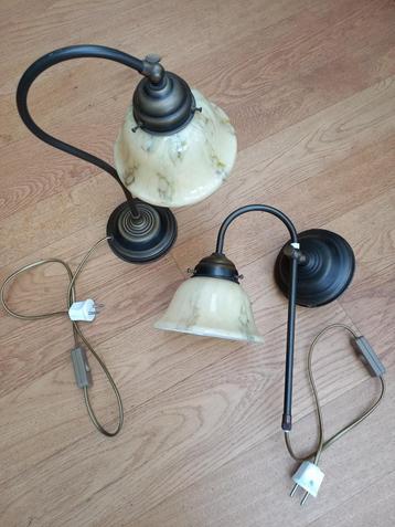 Brocante (wand)lampen (2) beschikbaar voor biedingen