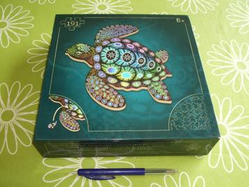 Houten schildpad puzzel met bijzonder gevormde stukjes (191) beschikbaar voor biedingen