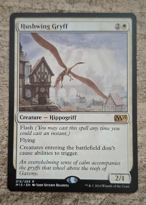 Hushwing Gryff - Magic the Gathering, Hobby en Vrije tijd, Verzamelkaartspellen | Magic the Gathering, Gebruikt, Losse kaart, Verzenden